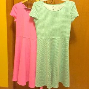 Two Pack Fit And Flare Girls Spring Dresses